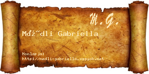 Mádli Gabriella névjegykártya