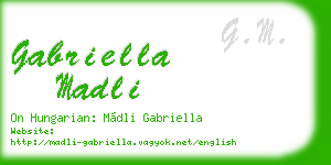 gabriella madli business card